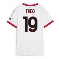 Fotballdrakt Dame AC Milan Theo Hernandez #19 Bortedrakt 2024-25 Kortermet